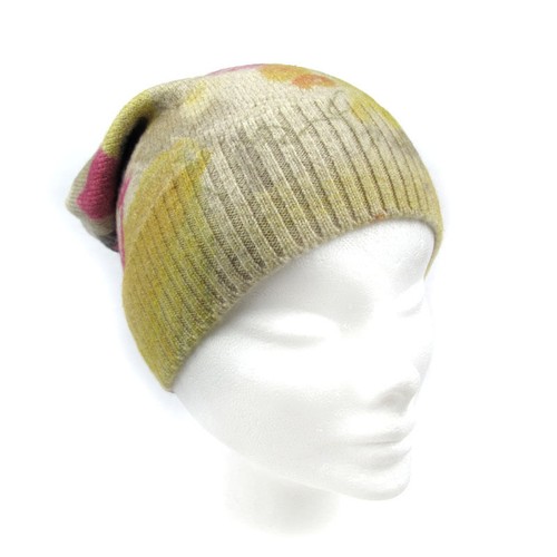 Vivienne Westwood Flap Knit Hat cap orb logo gray white fashion