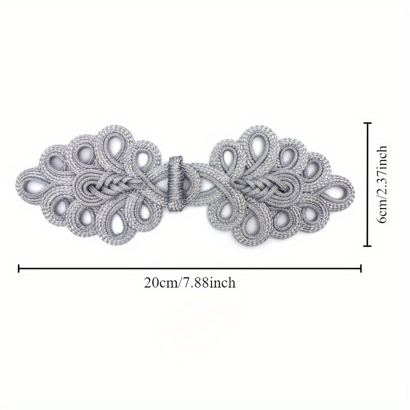 2-Pack Extra Large Chinese Knot Frog Buttons Embroidery frog Fastener Sewing