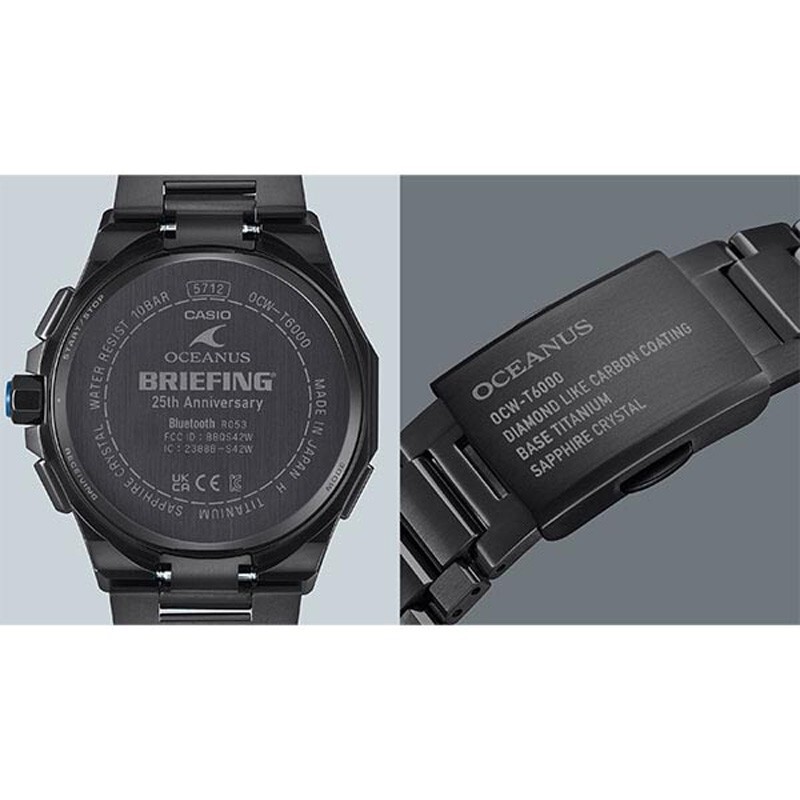 Pre-owned Casio Oceanus Ocw-t6000br-1ajr Briefing 25th Anniversary Titanium Men Watch