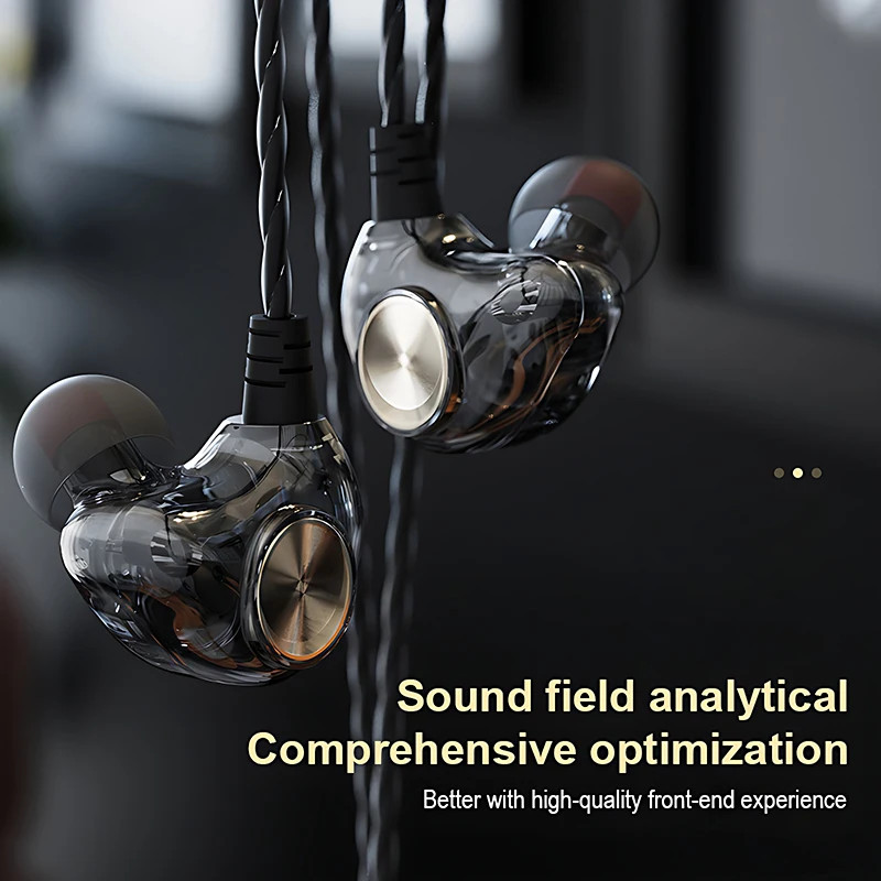 HIFI Heavy Bass Wired Earphone 3.5mm AUX In Ear Gaming Headset Dynamic Music Hea