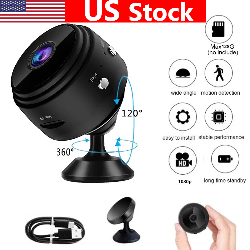 360-degree wide-angle security camera with motion detection.