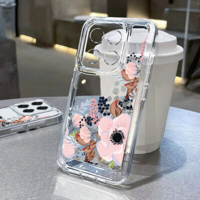 Handy Hülle Für Xiaomi Redmi Note 13 12 Pro Poco F6 X6 Pro 13T Blumen Klar Cover