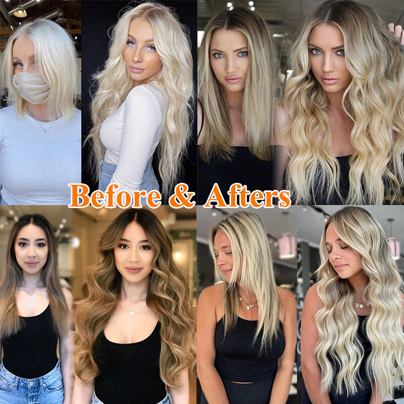 150g Thick Micro Loop Ring Human Hair Extensions Micro Link Nano Bead Tip 0.5/1g