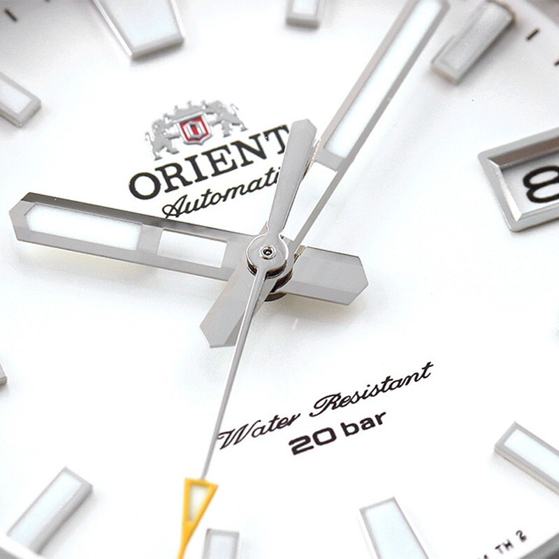 Pre-owned Orient Mako Sports Rn-ac0q03s White Dial Automatic Mechanical Diver Men Watch