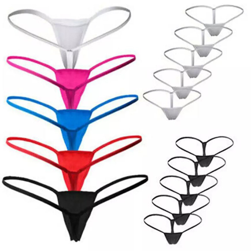 5 Pack Womens Mini Sexy Thong Micro G-string Underwear Panties Lingeries Lot