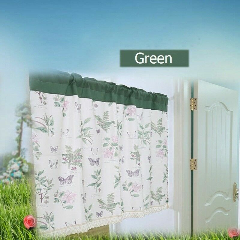 Halbvorhang Kurzstore Spitze Blumen Floral Café-Gardine Türteiler Küche 1x