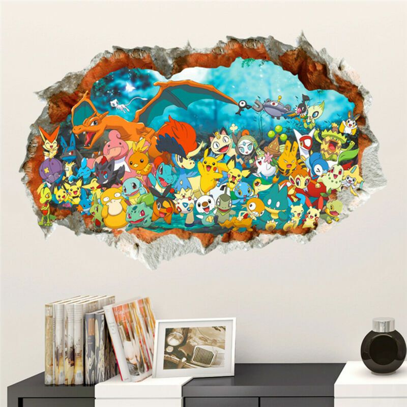 Wall Decals Stickers Pokemon Sticker Kids Decal 3d Bedroom Wall