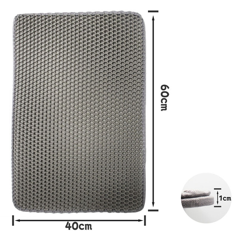 Double-Layer Cat Litter Tray Mat Trapper Waterproof Non-slip