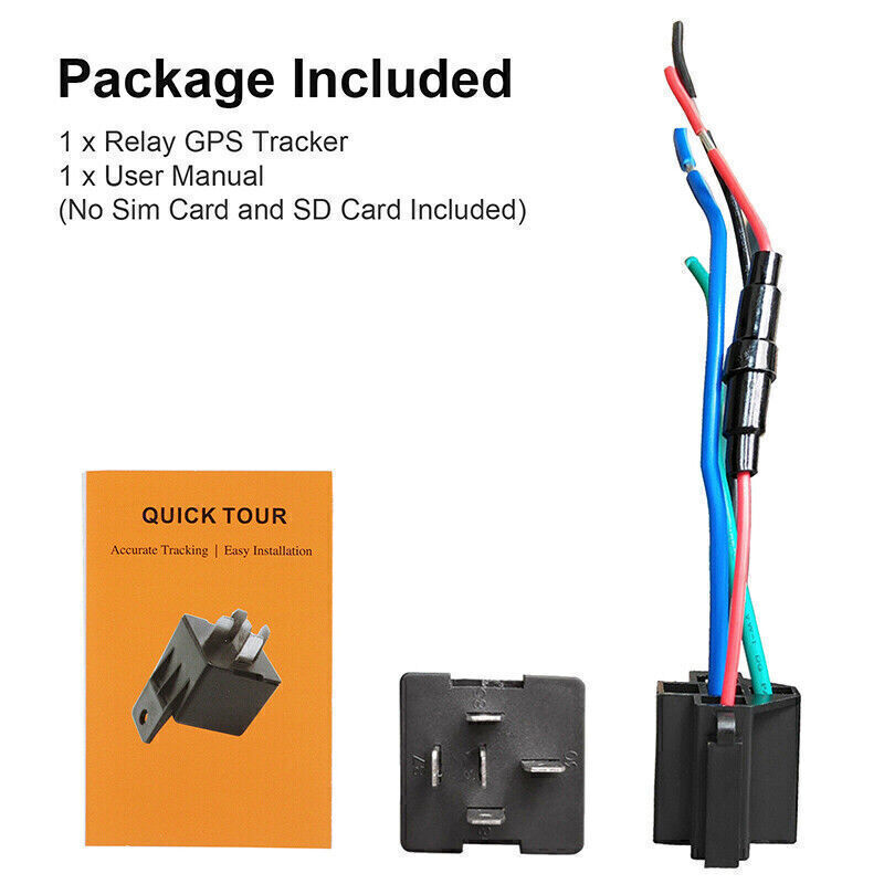 GPS Car Tracker Real Time Device Locator Remote Control Anti-theft Device 10-40V