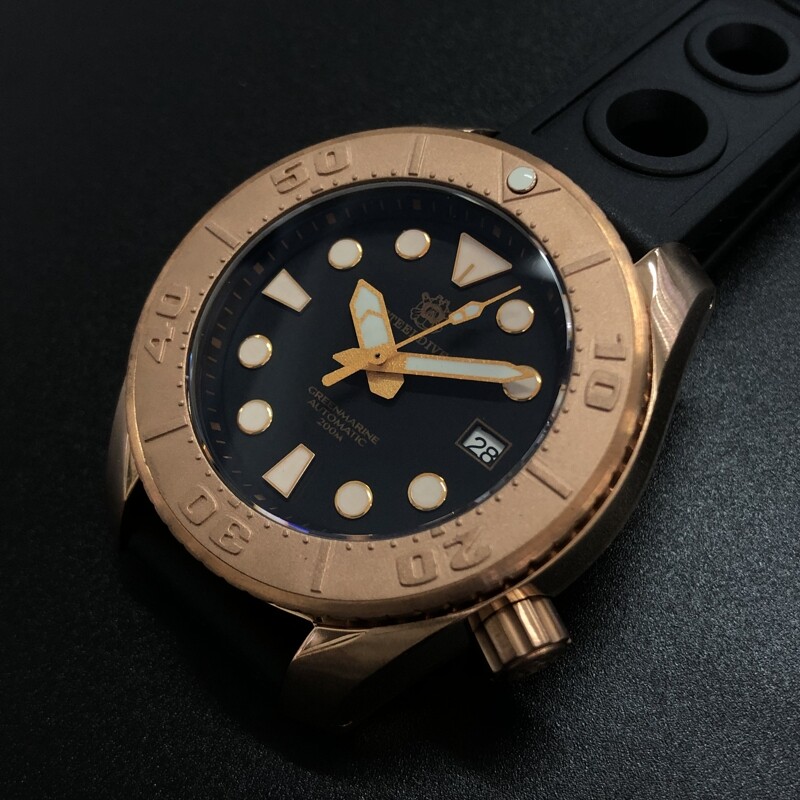 Pre-owned Steeldive Men Dive Watch,mens Automatic Watches Bronze 200m Waterproof Luminous