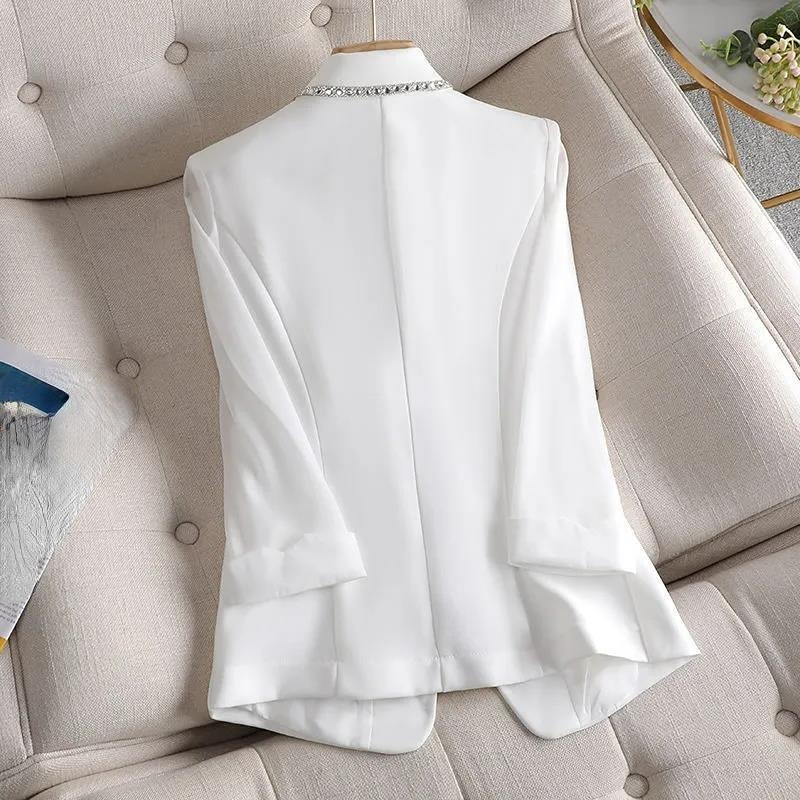 Lady Glitter Suit Jacket Blazer Dress Lapel One Button
