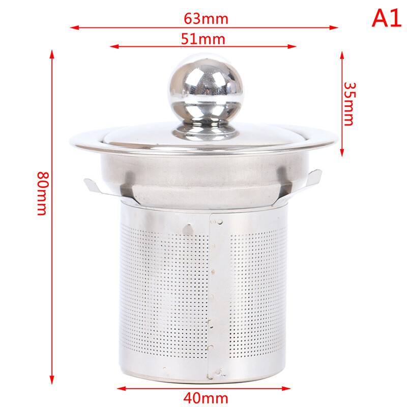 Reusable Stainless Steel Tea Strainer Mesh Infuser Basket Loose Tea Leaf Infu_bi