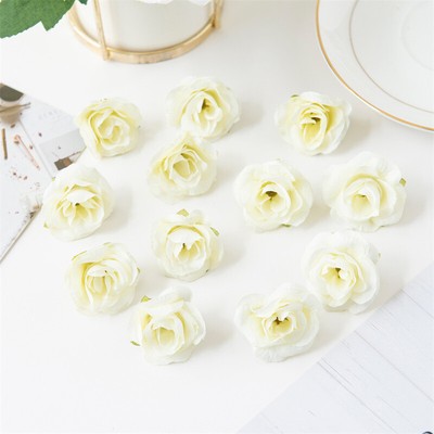 50X Mini Roses Artificial Silk Flower Heads Party Wedding Bouquet Garland Decor