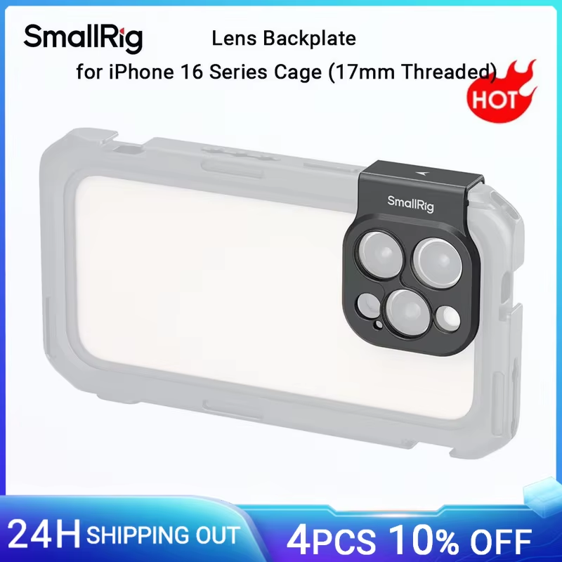 17mm Threaded Lens Backplate for iPhone 16 Series Cage, Quick Release Phone Lens