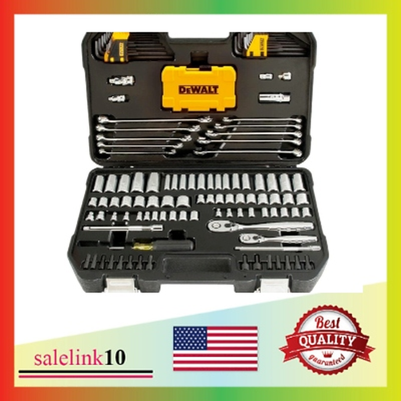 Dewalt Drive Polished Chrome Mechanics Tool Set 1/4 In. X 3/
