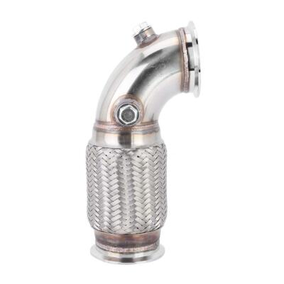 2.5'' 63mm V-Band Down pipe Low Profile 90° Flex Bellows Down-pipe For Car Truck