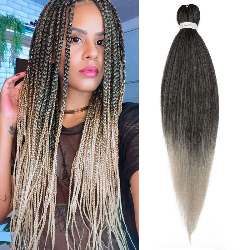 Ombre Braiding Hair Pre-Stretched Professional Hot Water Setting Hair Extensions