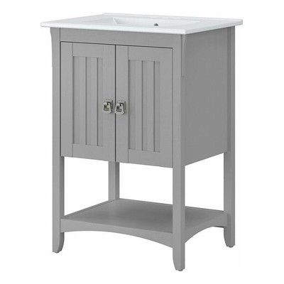 Bush Salinas 24''W Engineered Wood Bathroom Vanity Cabinet in Cape Cod Gray