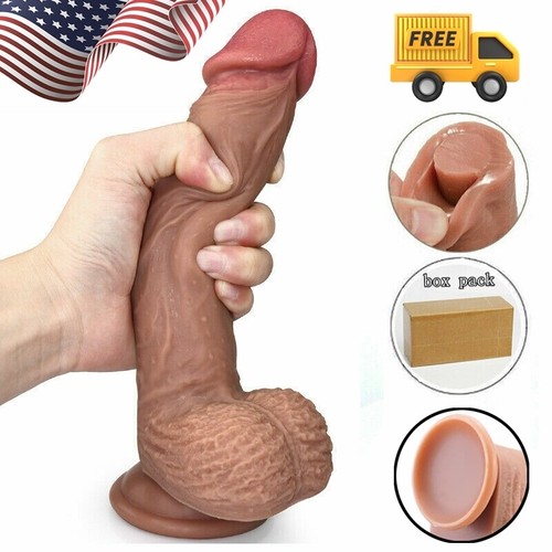 7 INCH Liquid Silicone Realistic Dildo Skin Feeling Huge Penis Suction Big-Dick 7 INCH Liquid Silicone Realistic Dildo Skin Feeling Huge Penis Suction Big-Dick
