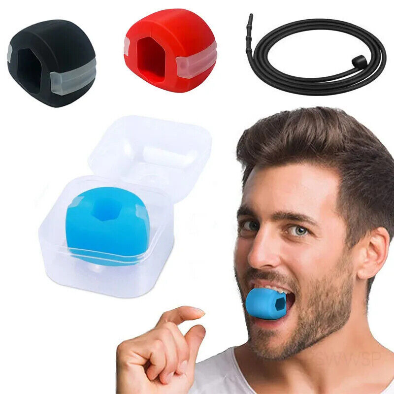 3PCS Jawline Exerciser Mouth Exercise Fitness Ball Neck Face Jaw Trainer Toning