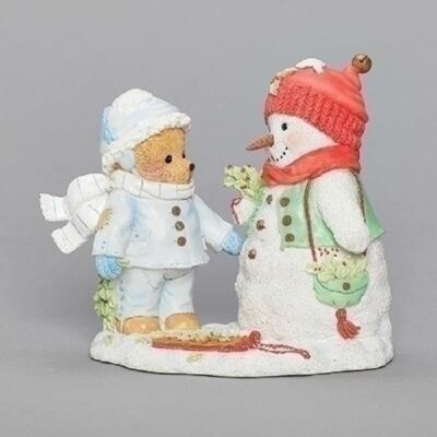 Cherished Teddie Michael Bear with Snowman-133477
