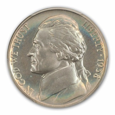 POP 1/1 - 1938 PCGS PF67+ CAC, FS-402 (RED-002) - Super Jefferson Proof Variety!