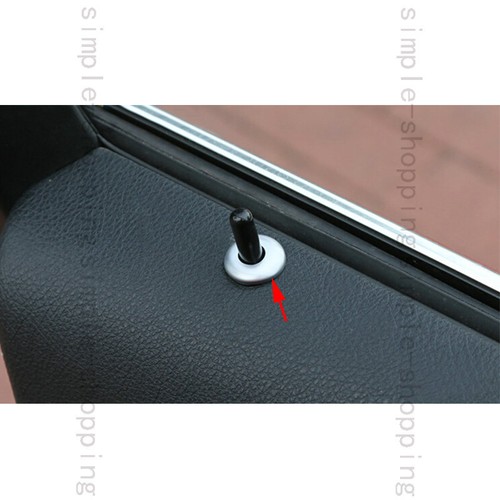4PCS Door Lock Pins Pin Decoration Cover Trim For BMW 3 Series F30 2013-2017 Red