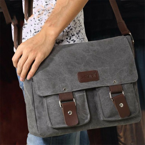 Men Canvas Crossbody Bag Casual Satchel Messenger Shoulder Vintage Bags BS