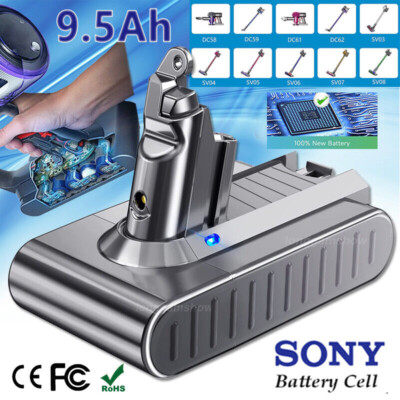 21.6V 9.5AH Battery For Dyson V6 Animal SV03 SV04 DC58 DC59 DC61 DC62 Handheld