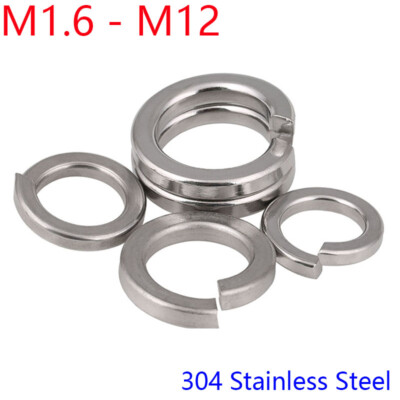 M1.6/M2/M2.5/M5-M12 304 Stainless Steel Split Lock Washers Spring Washers DIN127