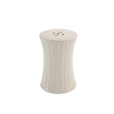 Abbyson Living Chloe Ceramic Garden Stool in White