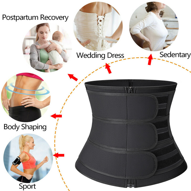 Women Sauna Sweat Waist Trainer Corset Weight Loss Body Shaper Yoga Slimmer Belt