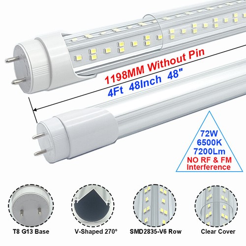 4 Foot Led Lights T8 G13 4 Ft Led Tube Light Bulbs 72W V