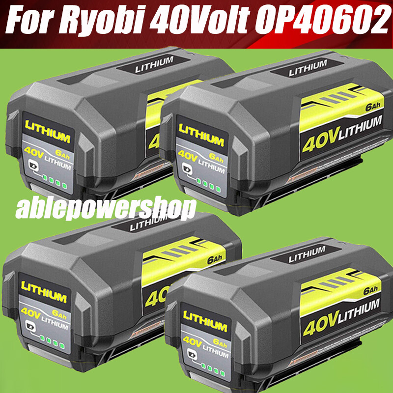 1-4PACK For Ryobi 40 Volt 6.0Ah Battery High Capacity Lithium ion OP4050 OP40602