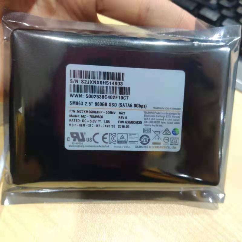 960GB Samsung SSD SM863 MLC Solid State Drive Power on time 0