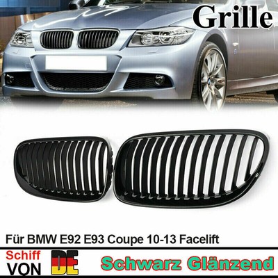 SPORTGRILL GRILL KÜHLERGRILL SET für BMW E92 COUPE E93 CABRIO M3 SCHWARZ MATT