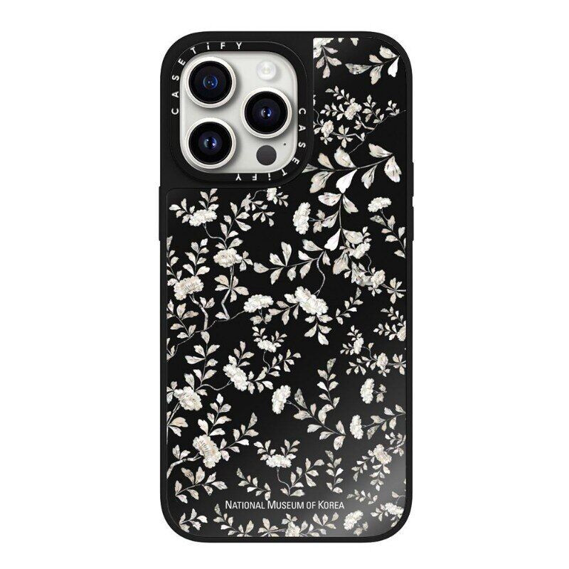 Casetify Mirror White Floral Phone Case-suitable for iphone 14/15 pro/max