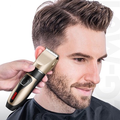 Professional Hair Clippers Trimmer Cutting Beard Cordless Barber Men Shaver Gold