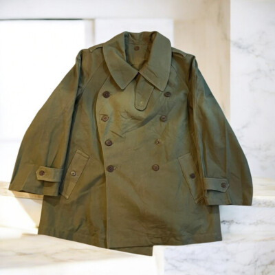 ジャケット・アウター 40s French Army M-35 Motorcycle Coat Vintage French Army M35 Motorcycle Trench Coat | eBay