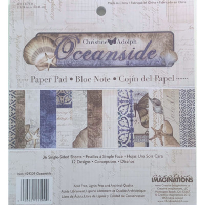Creative Imaginations Oceanside 6''x6.75'' Scrapbook Junk Journal Paper