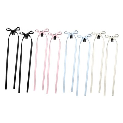 Bowknot Hairpin Ribbon Bow Hair Clip Cool Barrettes Decoration for Women Girls