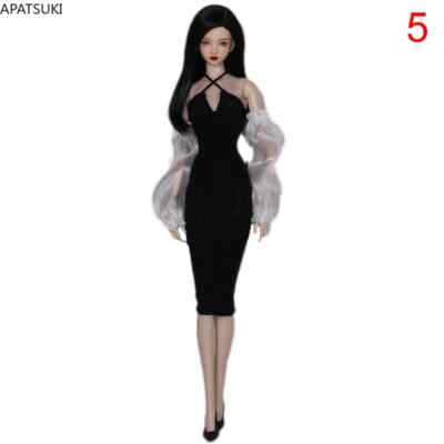 Black White Handmade Bandage Dress For 11.5in. Doll Outfits Clothes Set 1/6 Toys