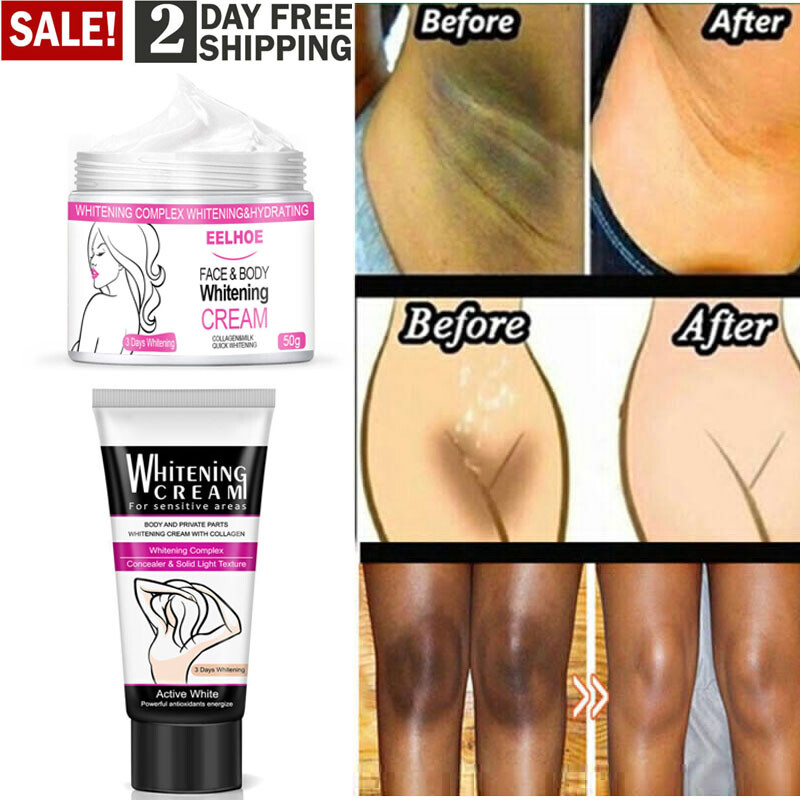 Dark Skin Permanent Whitening Cream 3 DAY Body Bleaching Lightening Brightening