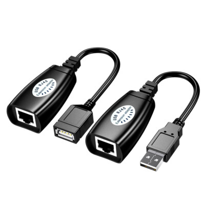 USB To RJ45 Extender By Cat5e Cat6 Ethernet Cable for Mouse Keyboard Win7 Webcam