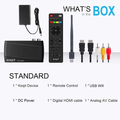 Universal Remote H265 HEVC DVB-T2 Receiver DVB C Tuner HD Decoder Digital TV Box