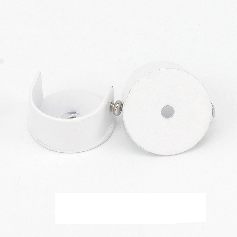 Pole Curtain 2pcs Brackets Rail Supports Supports Chrome Silver