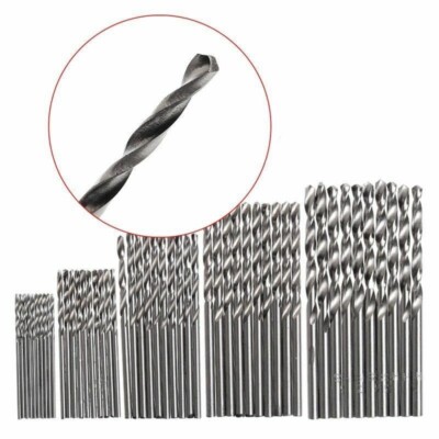 50PCS Micro Round Shank Drill Bits Set Small Precision HSS Twist Drill Tool YL