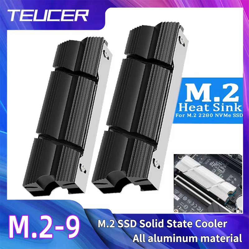 2/1PC M.2 SSD NVMe Heat Sink M2 2280 SSD Hard Disk Aluminum Heatsink Heat Dissip