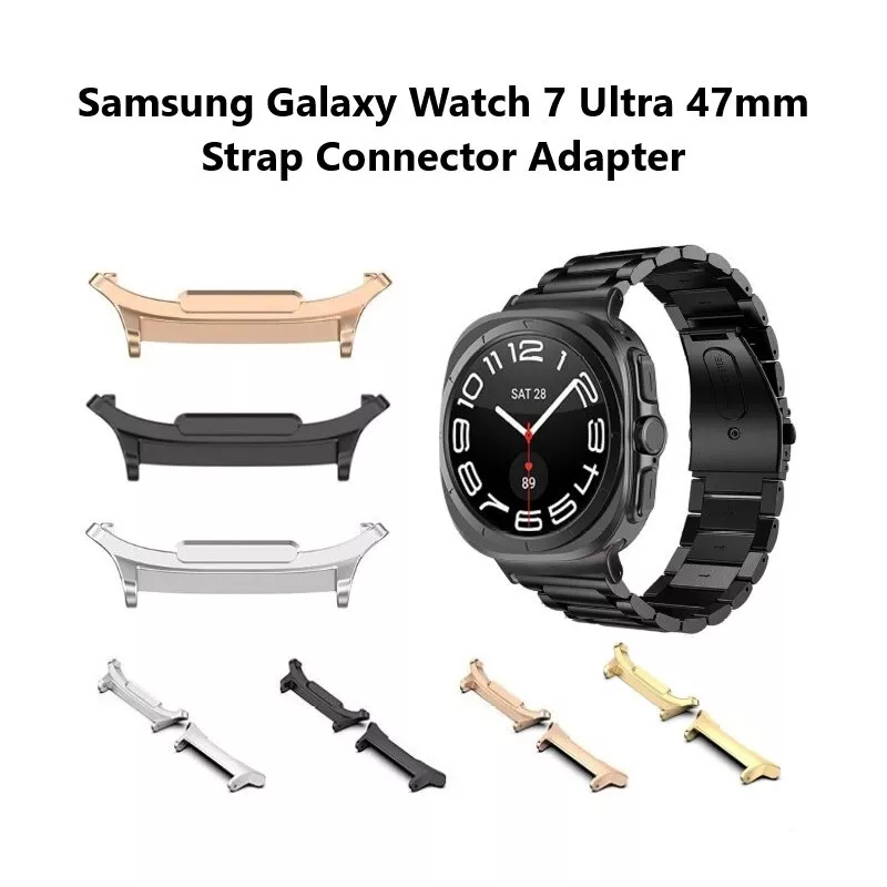 1Pair Metal Band Strap Connector Adapter For Samsung Galaxy Watch 7 Ultra 47mm