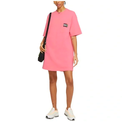 Nike t shirt dress clearance pink
